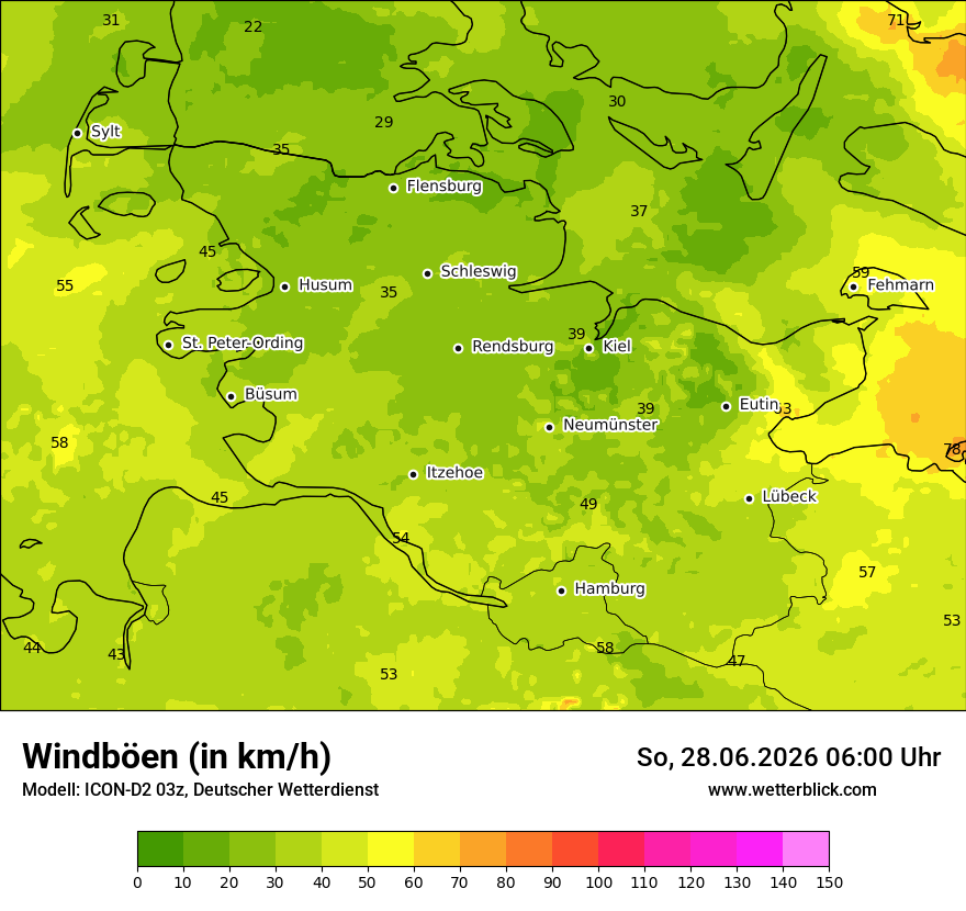 Maximale Windböen