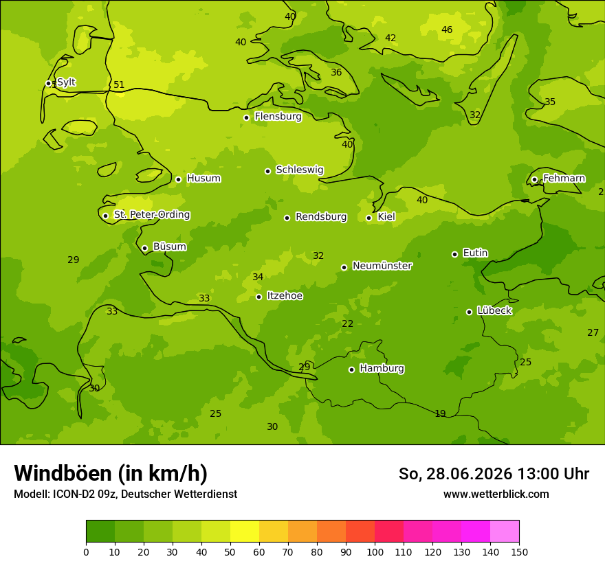 Maximale Windböen