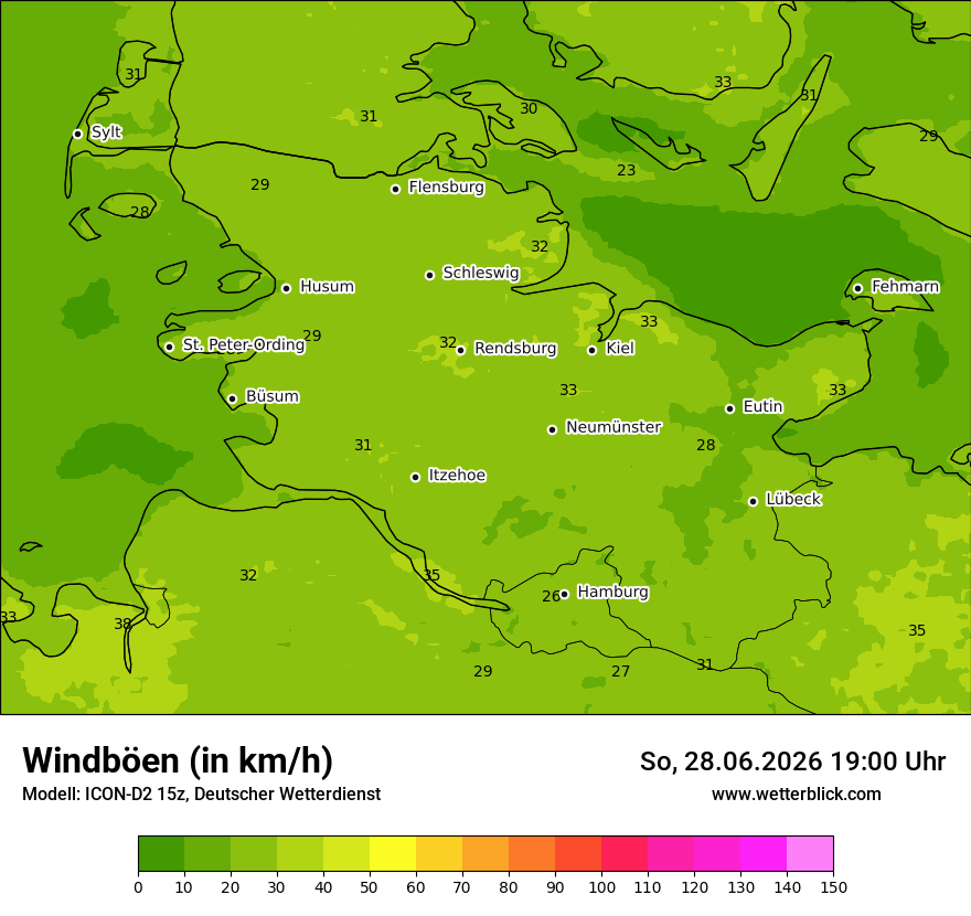 Maximale Windböen