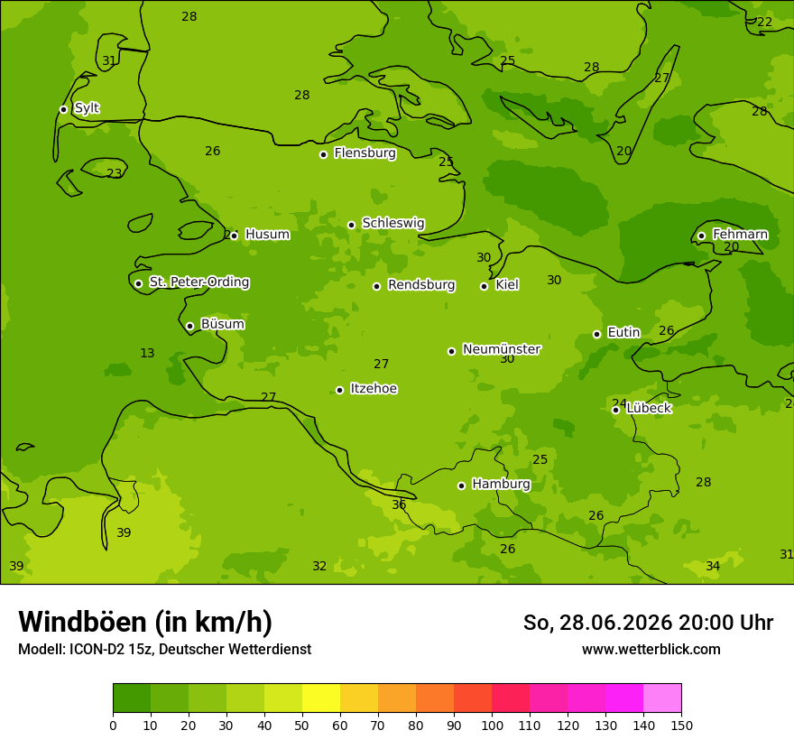 Maximale Windböen