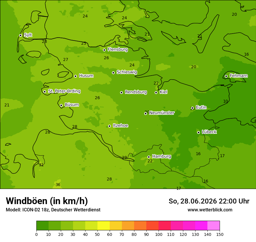 Maximale Windböen