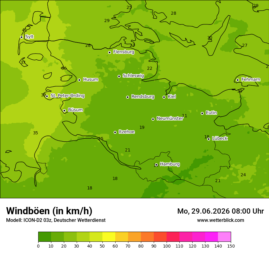 Maximale Windböen