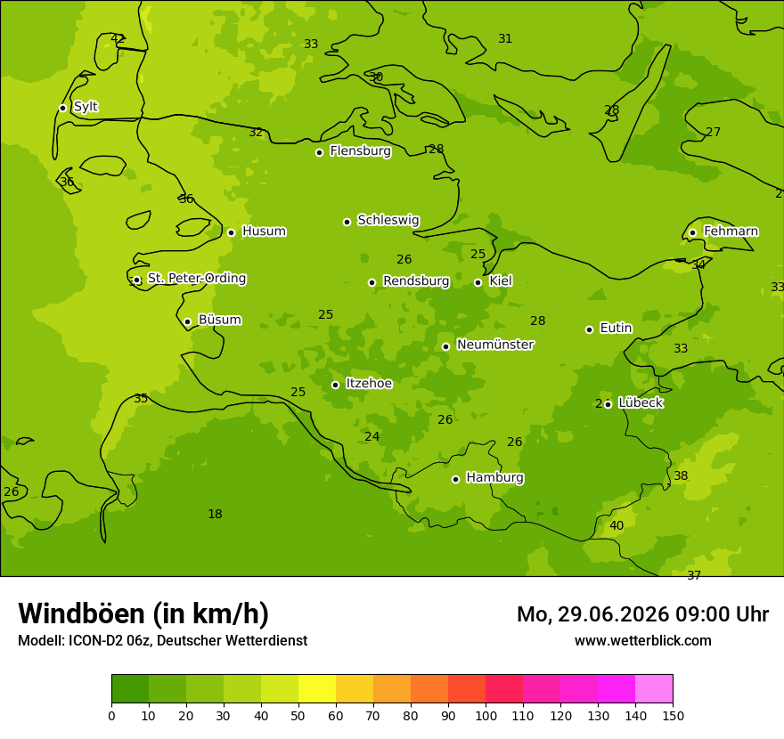 Maximale Windböen