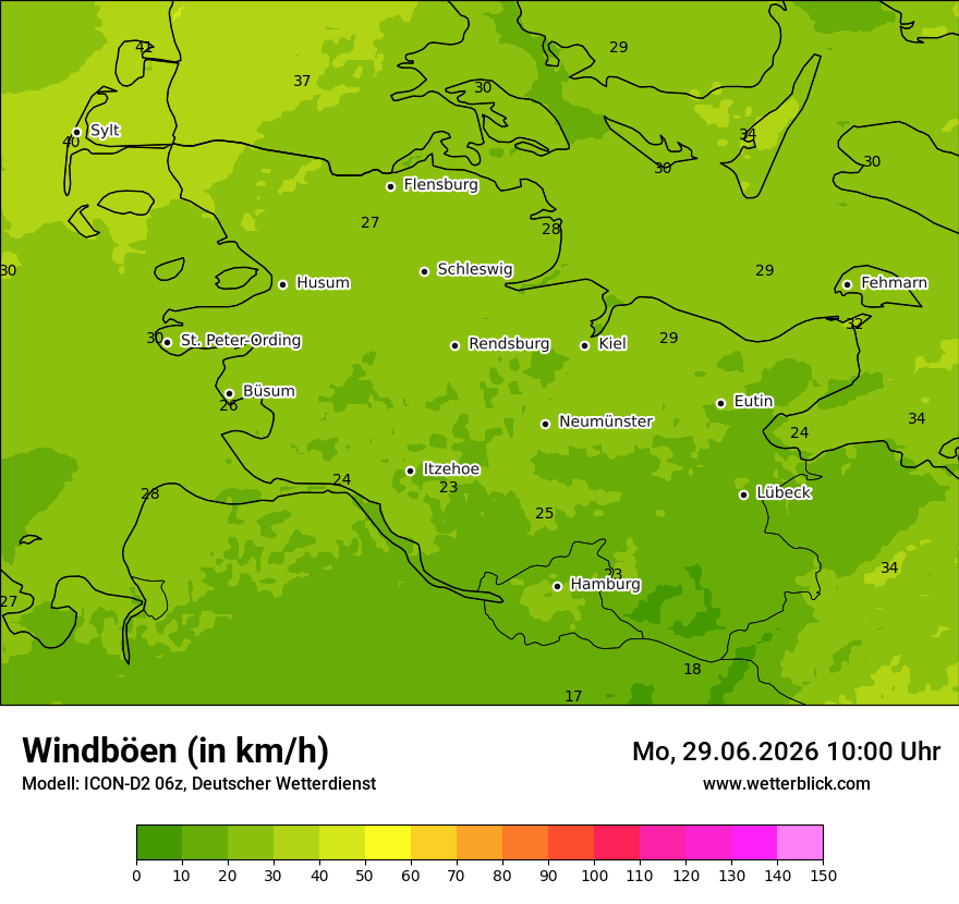 Maximale Windböen