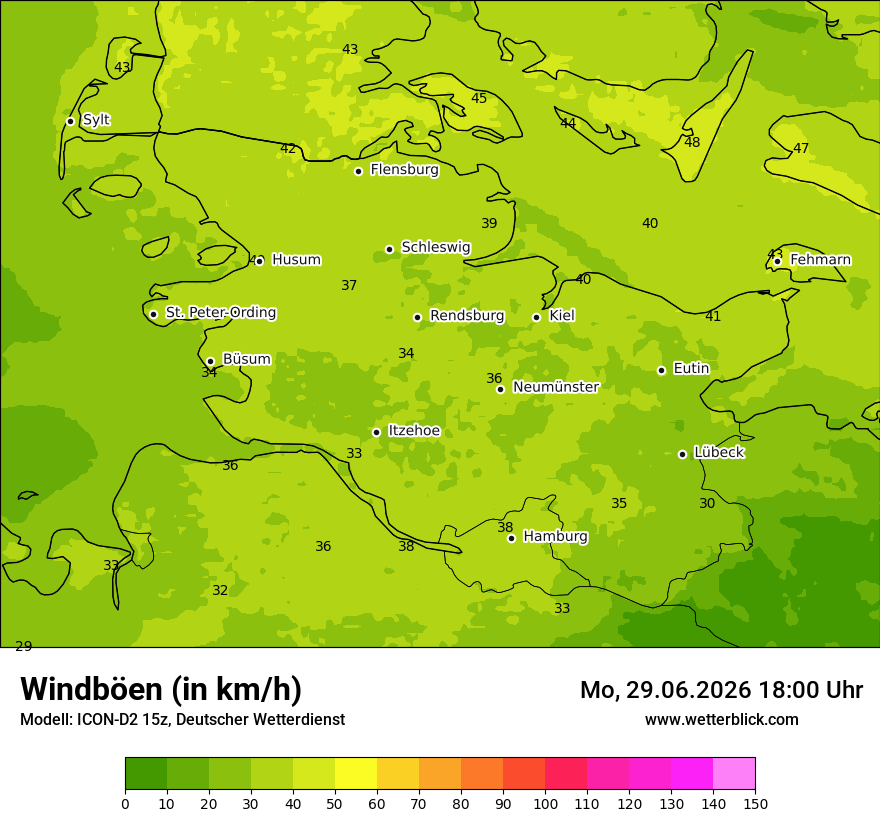 Maximale Windböen