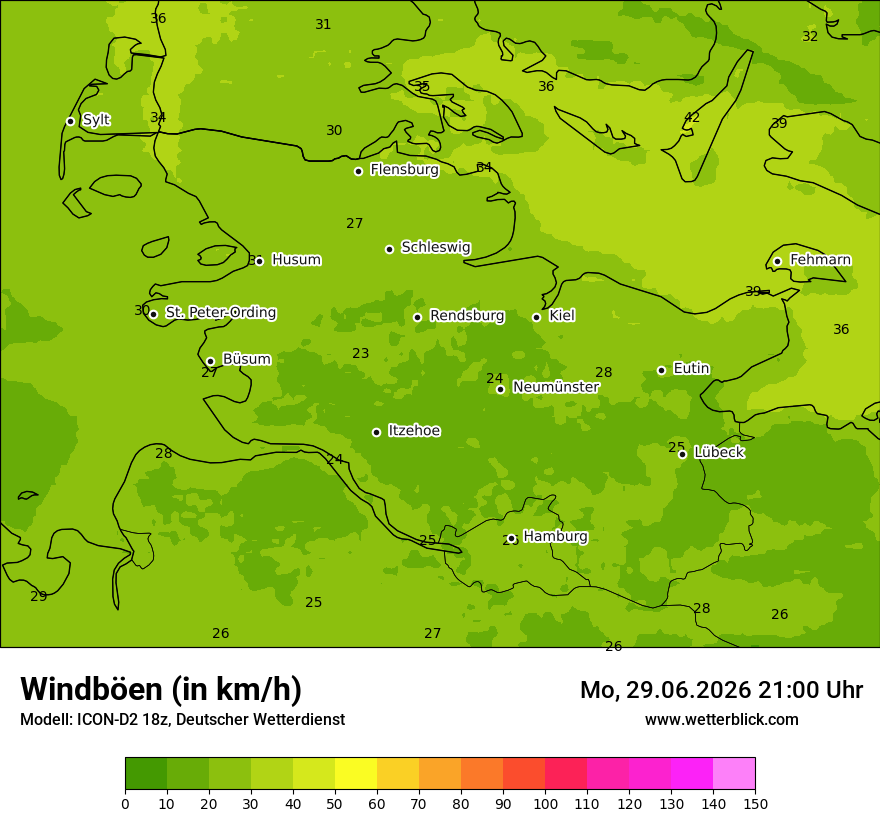 Maximale Windböen
