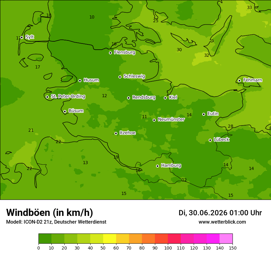 Maximale Windböen