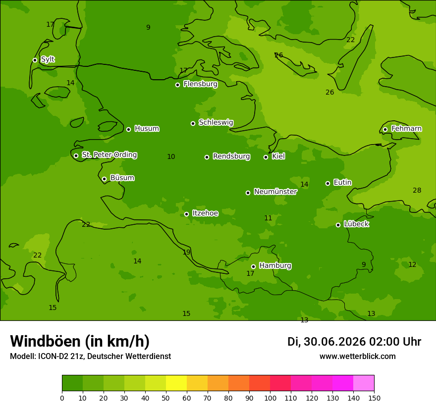 Maximale Windböen