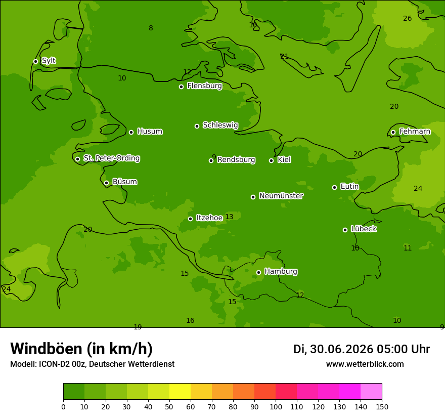 Maximale Windböen