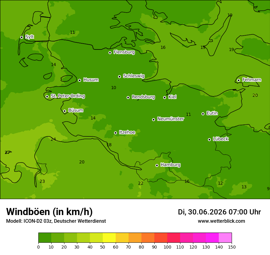 Maximale Windböen