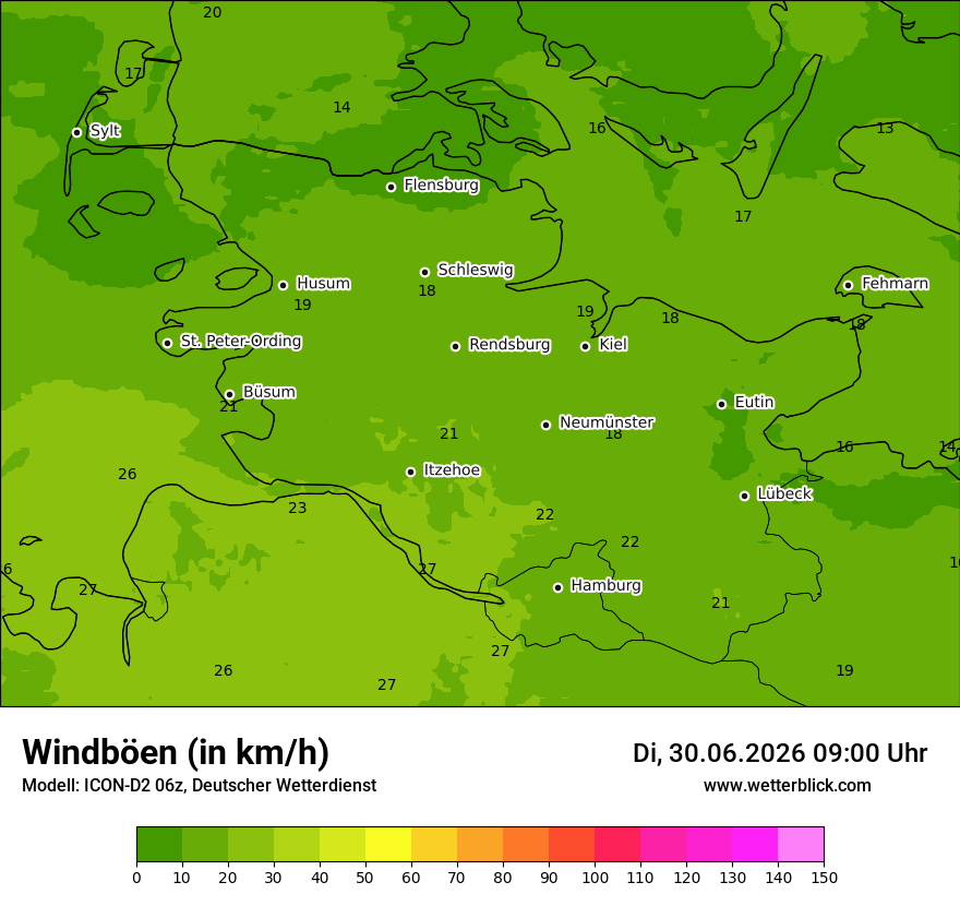 Maximale Windböen