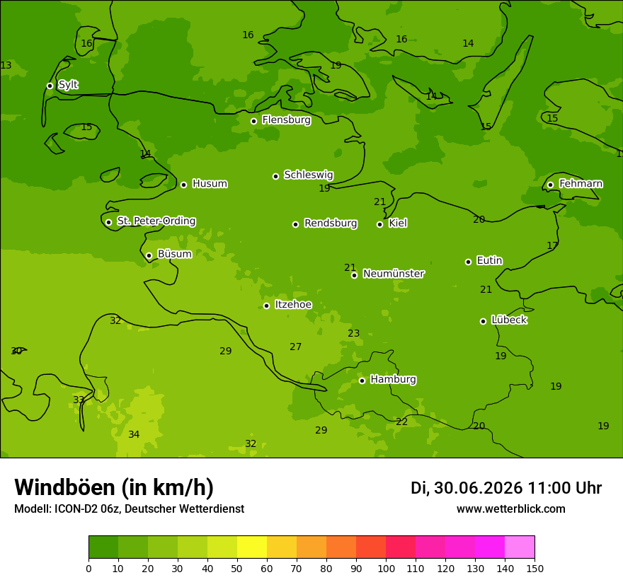 Maximale Windböen