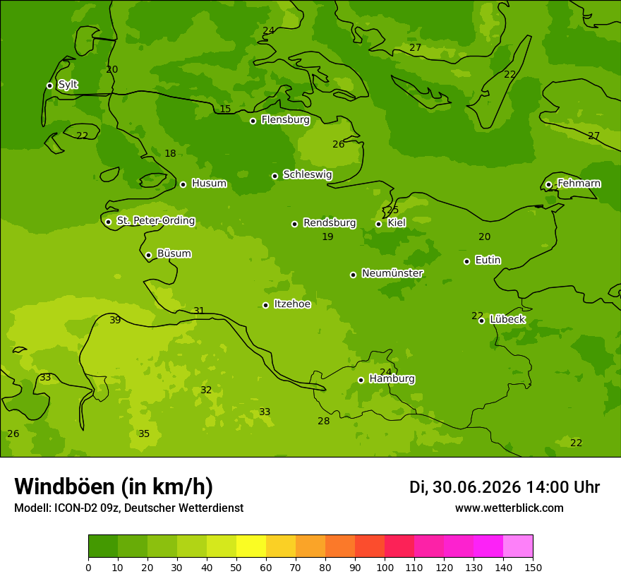 Maximale Windböen