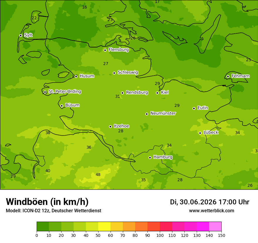 Maximale Windböen