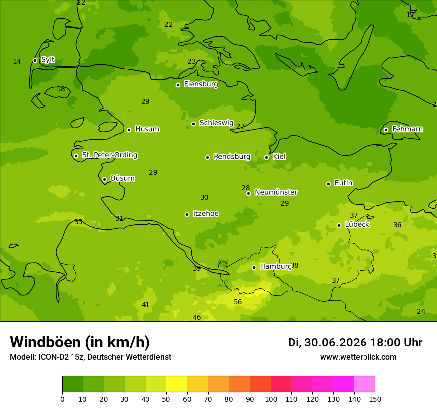 Maximale Windböen