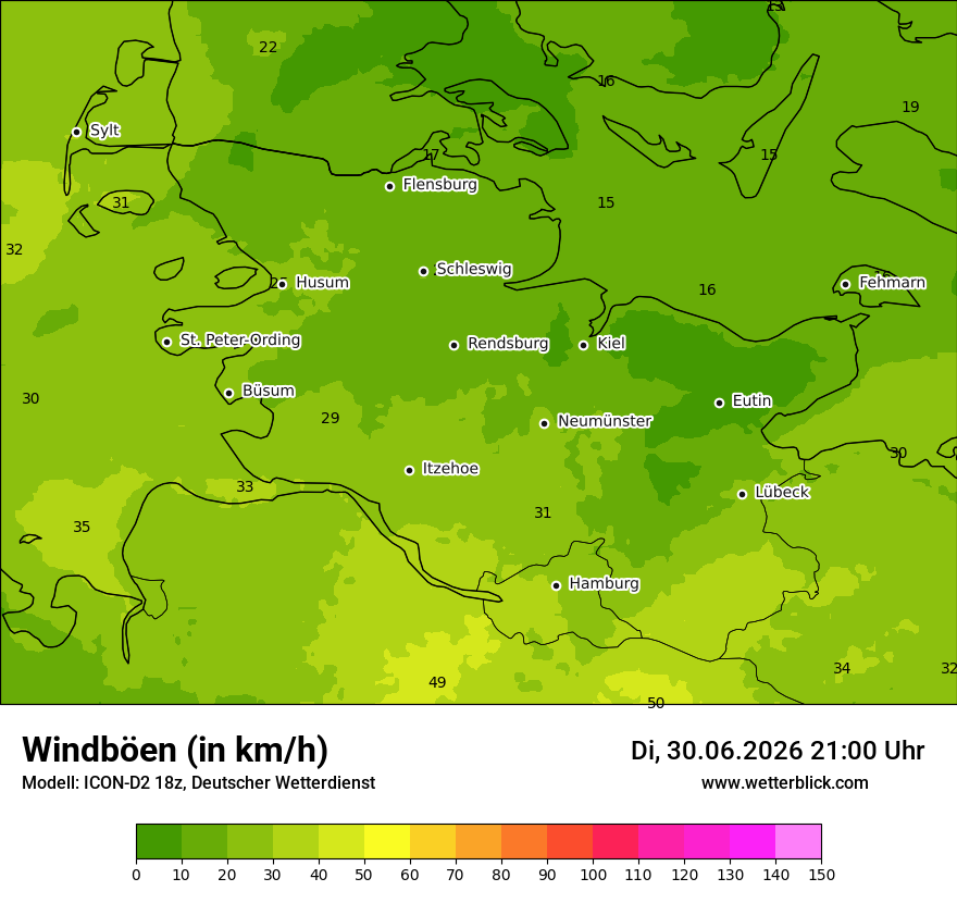 Maximale Windböen