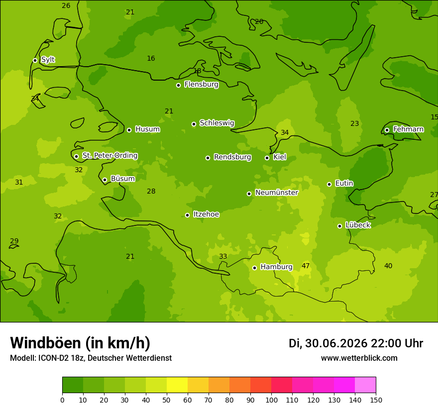 Maximale Windböen