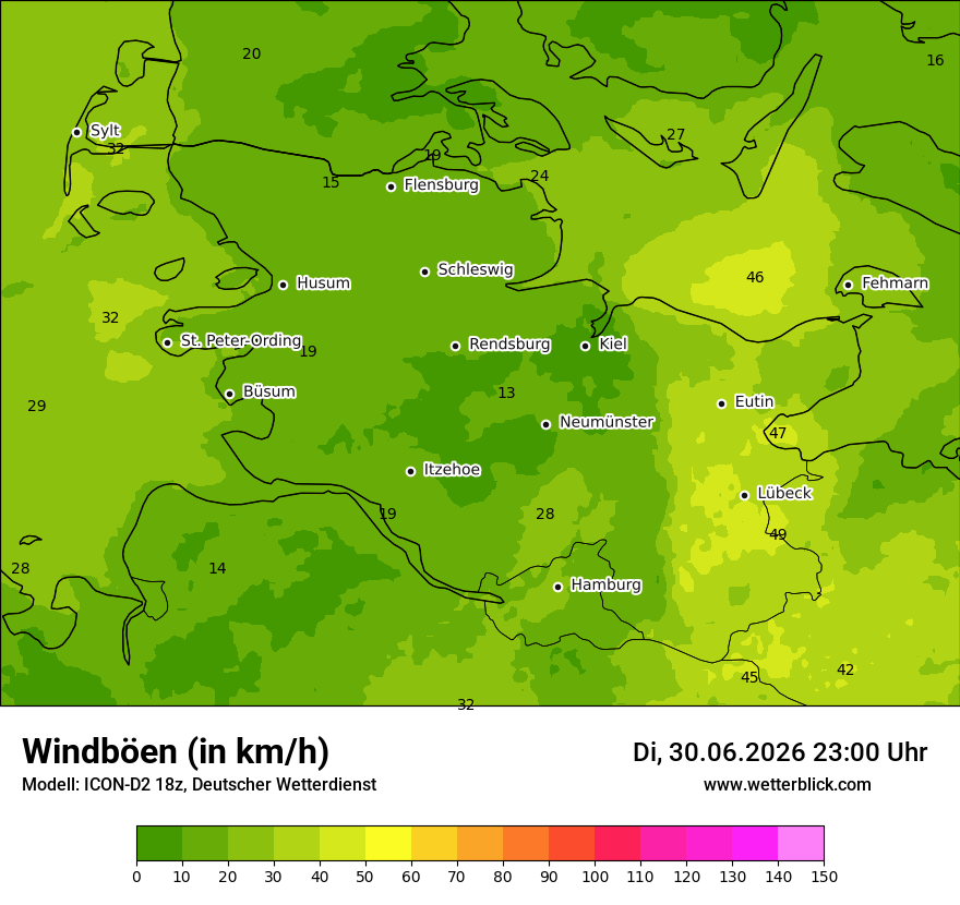 Maximale Windböen