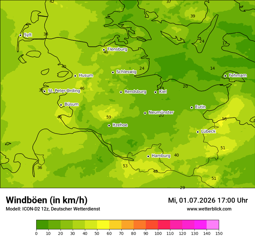 Maximale Windböen