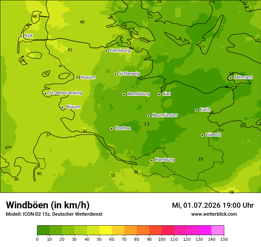 Maximale Windböen