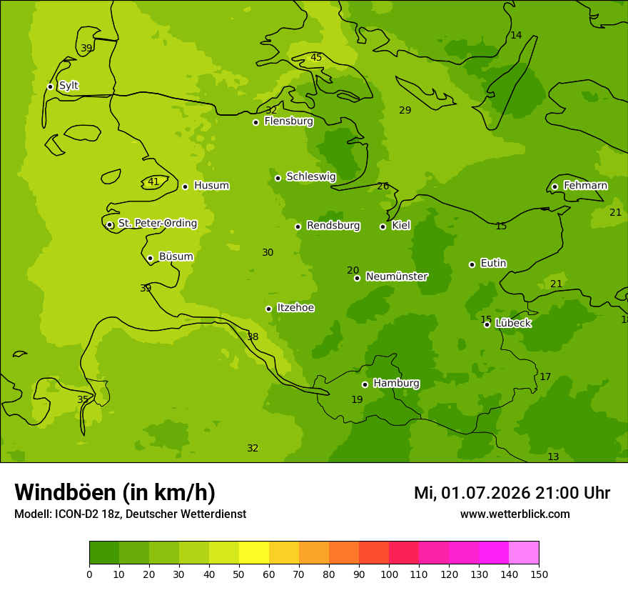 Maximale Windböen