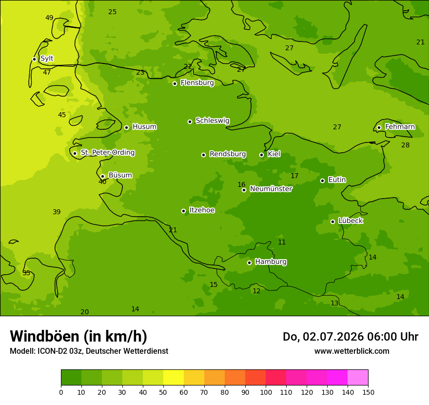 Maximale Windböen