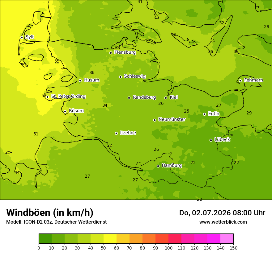 Maximale Windböen