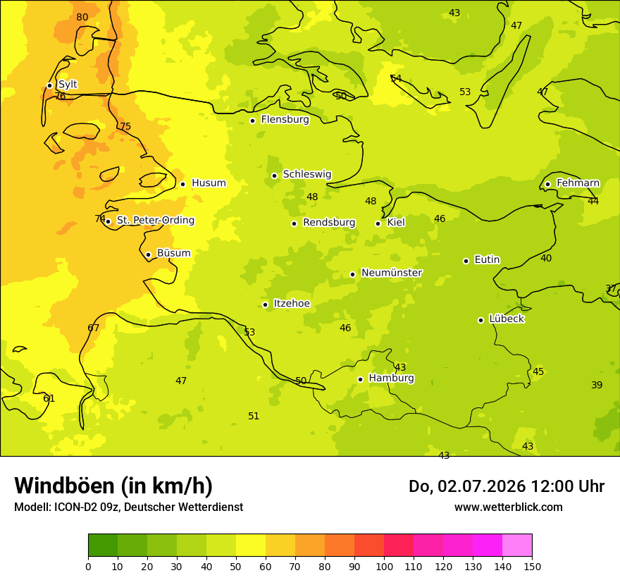 Maximale Windböen