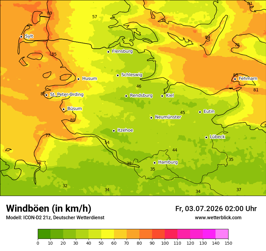 Maximale Windböen