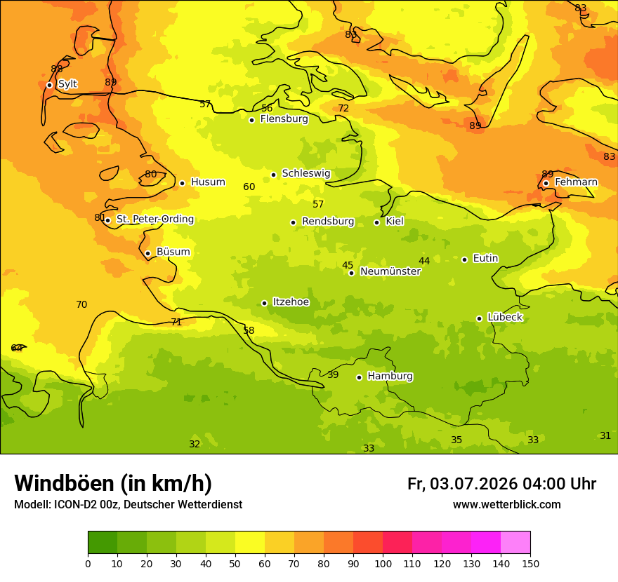 Maximale Windböen