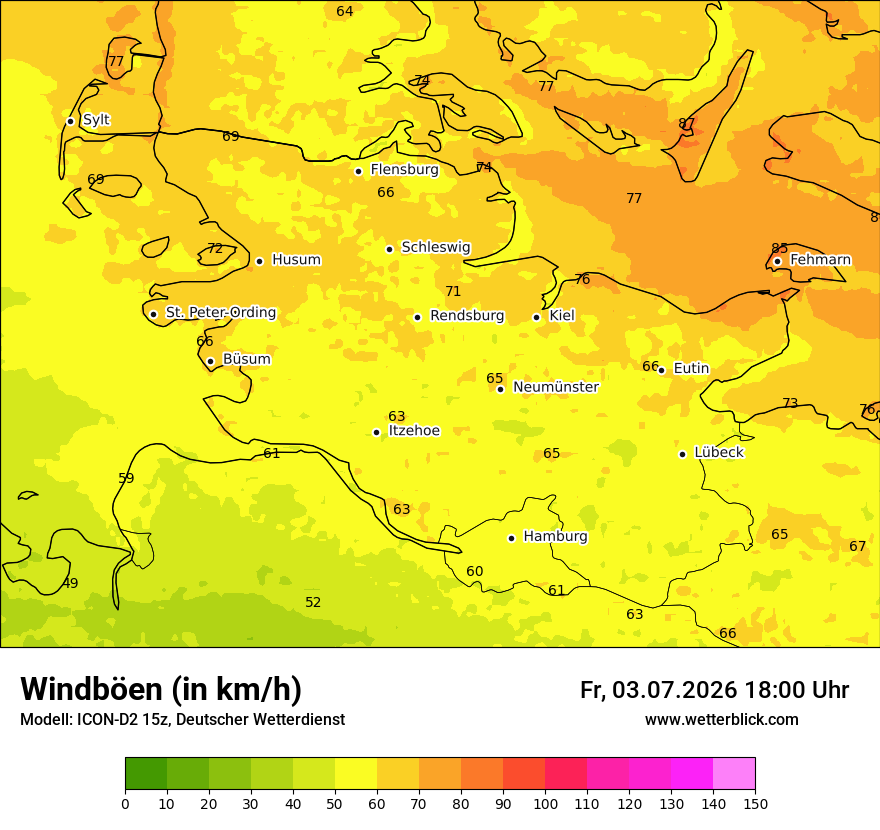 Maximale Windböen