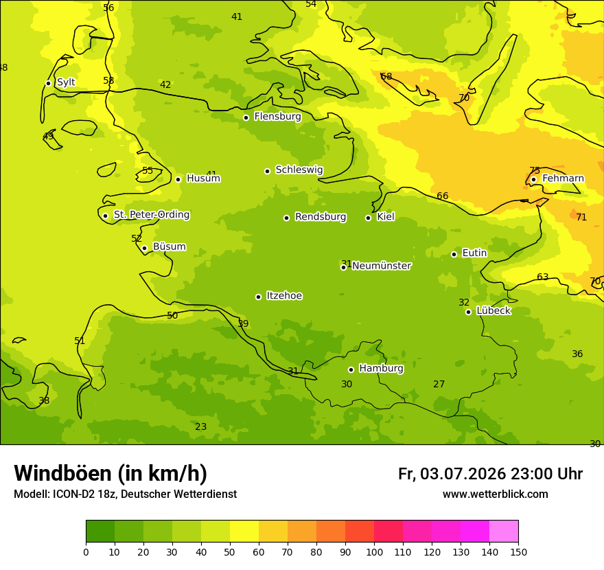 Maximale Windböen