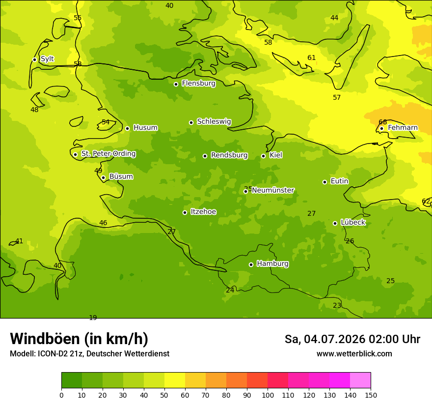 Maximale Windböen
