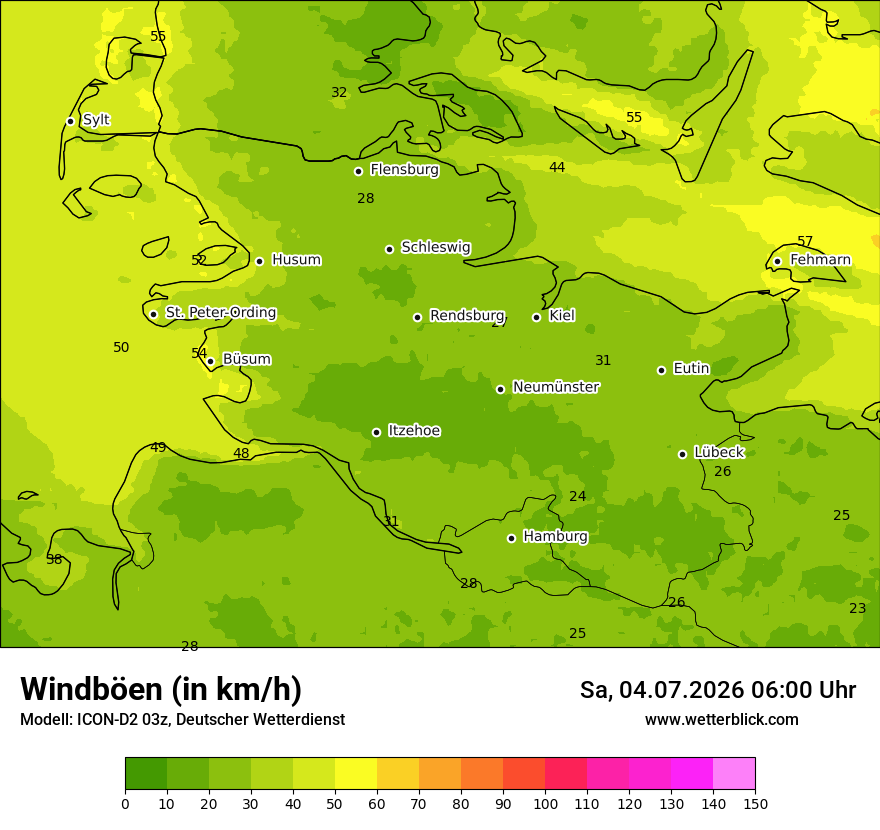Maximale Windböen