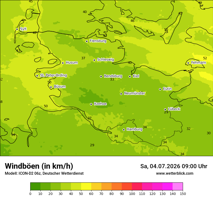 Maximale Windböen