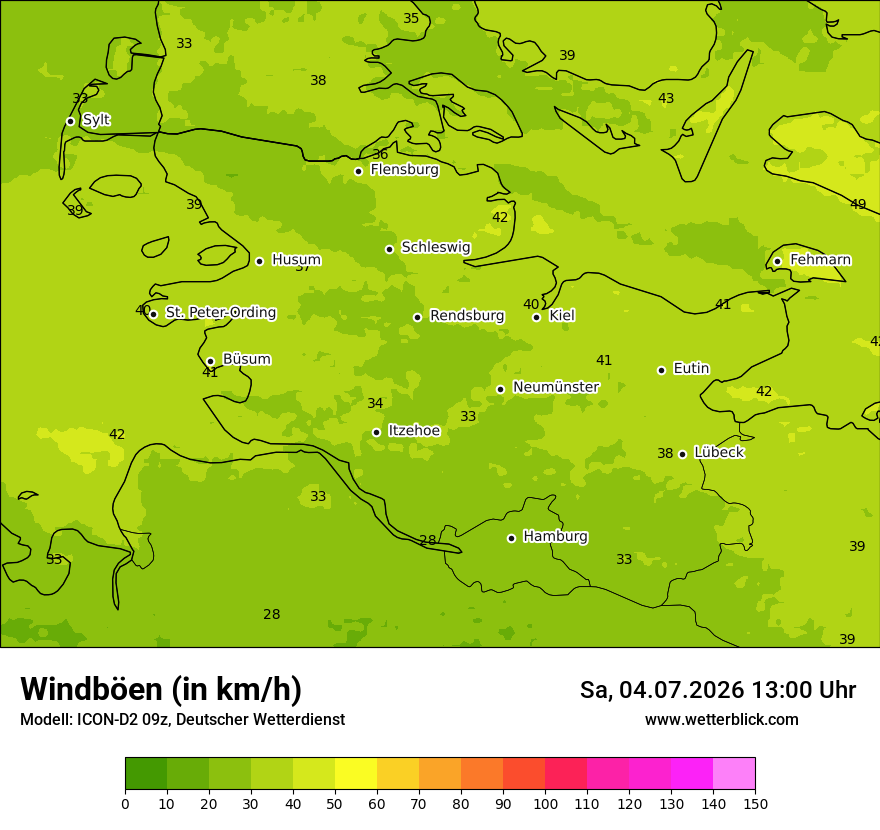 Maximale Windböen