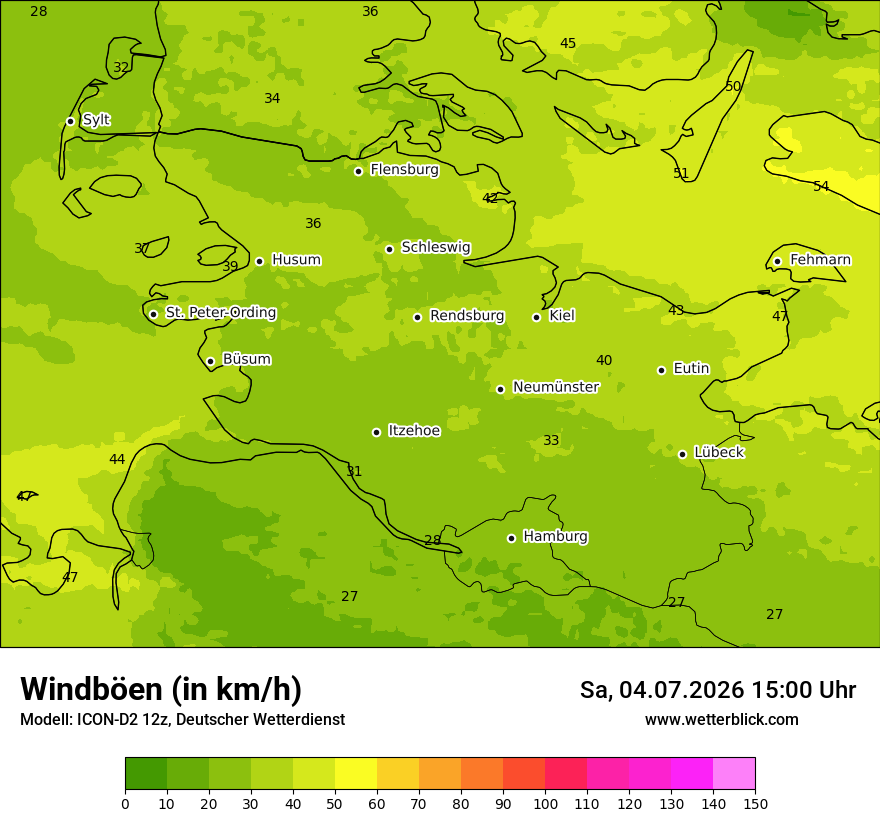 Maximale Windböen