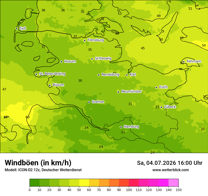 Maximale Windböen