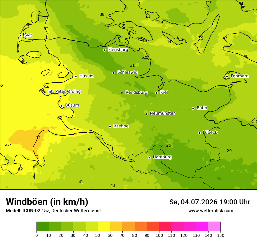 Maximale Windböen
