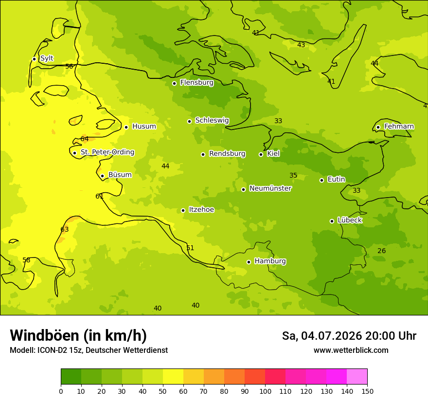 Maximale Windböen