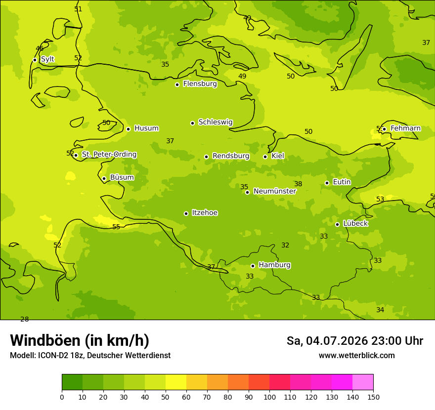 Maximale Windböen