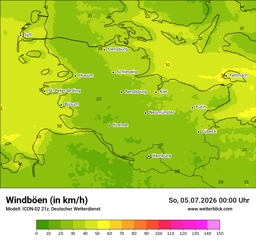 Maximale Windböen