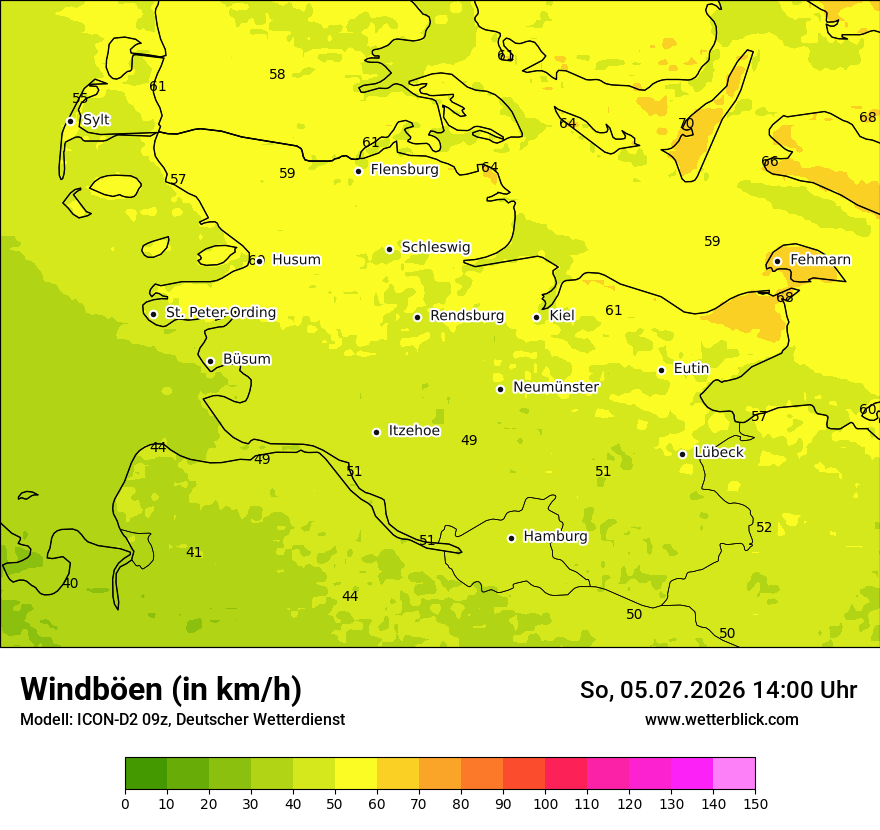 Maximale Windböen