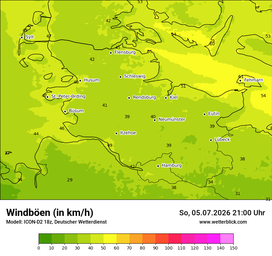 Maximale Windböen