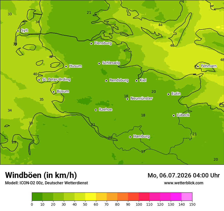 Maximale Windböen