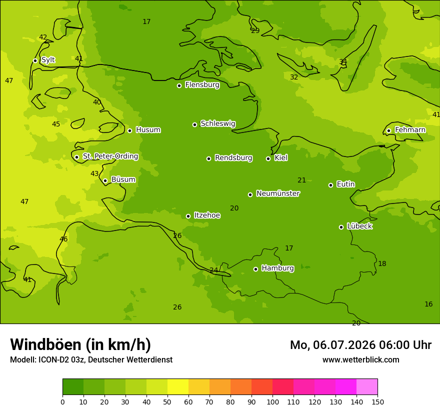 Maximale Windböen