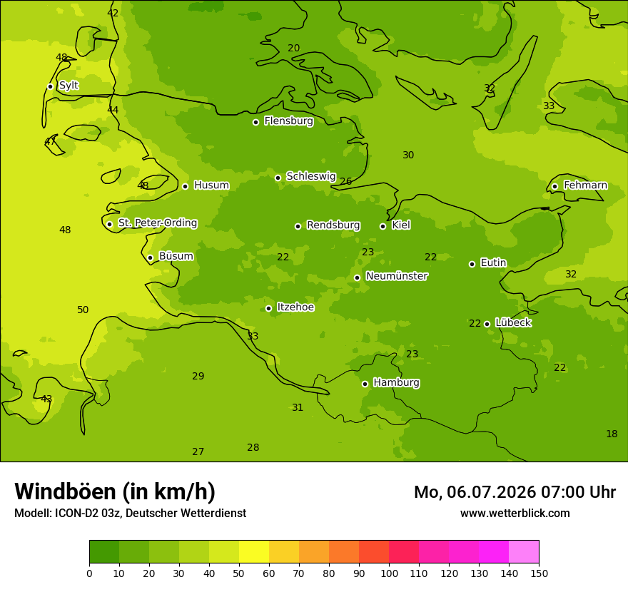 Maximale Windböen