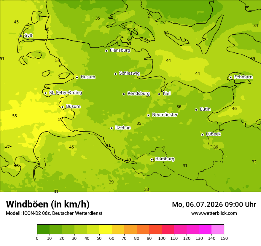 Maximale Windböen