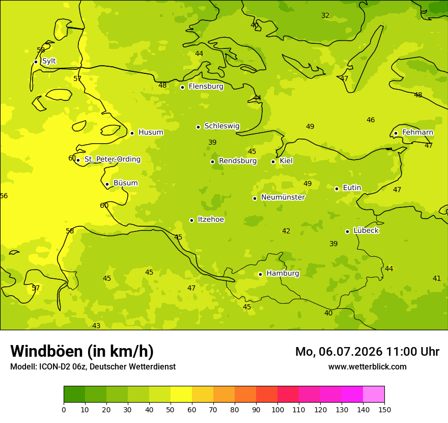 Maximale Windböen
