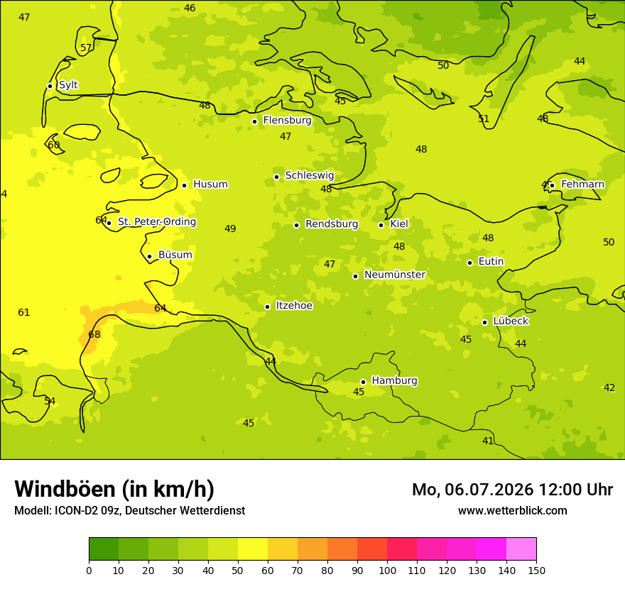 Maximale Windböen